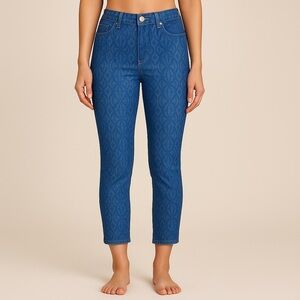 Billings Row Blue Boho Tribal Skinny Jeans | Size 27